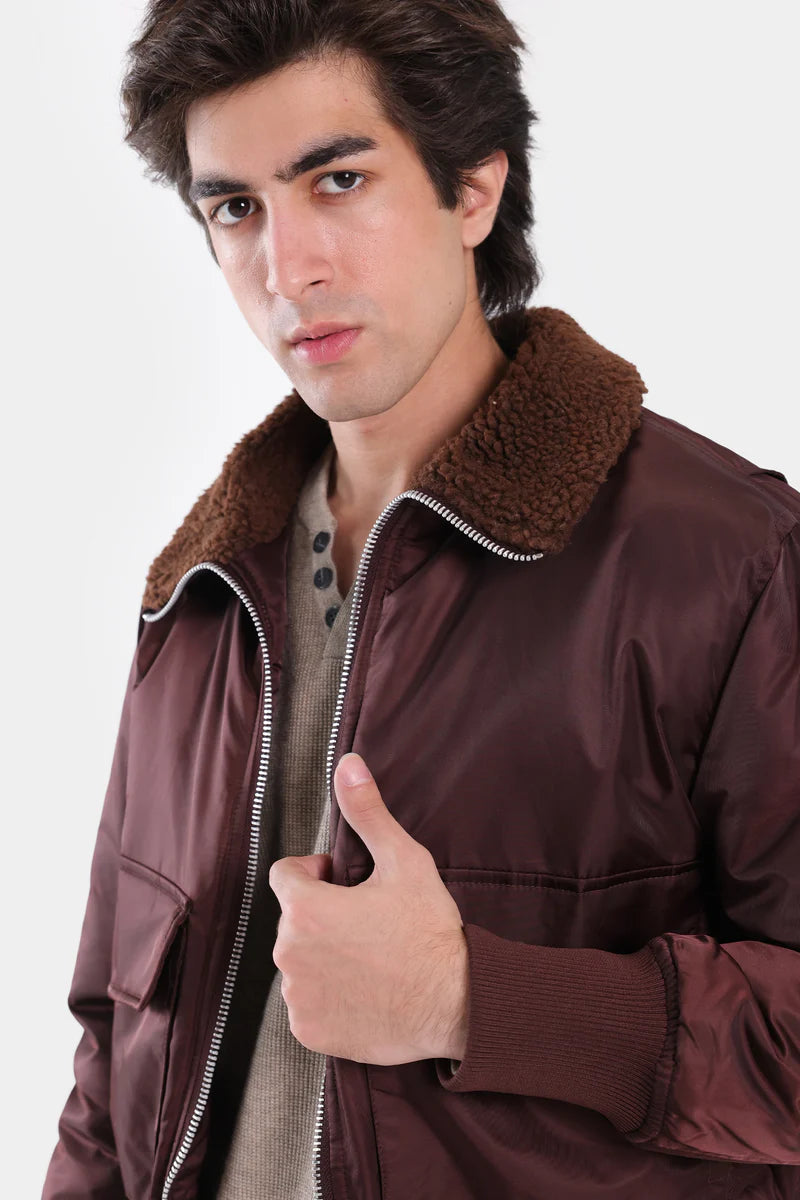 Cropped Bomber Jacket