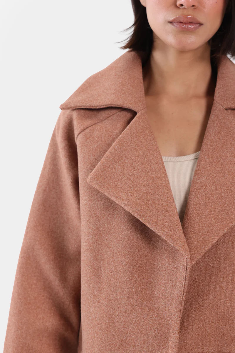 Notch Collar Cropped Jacket