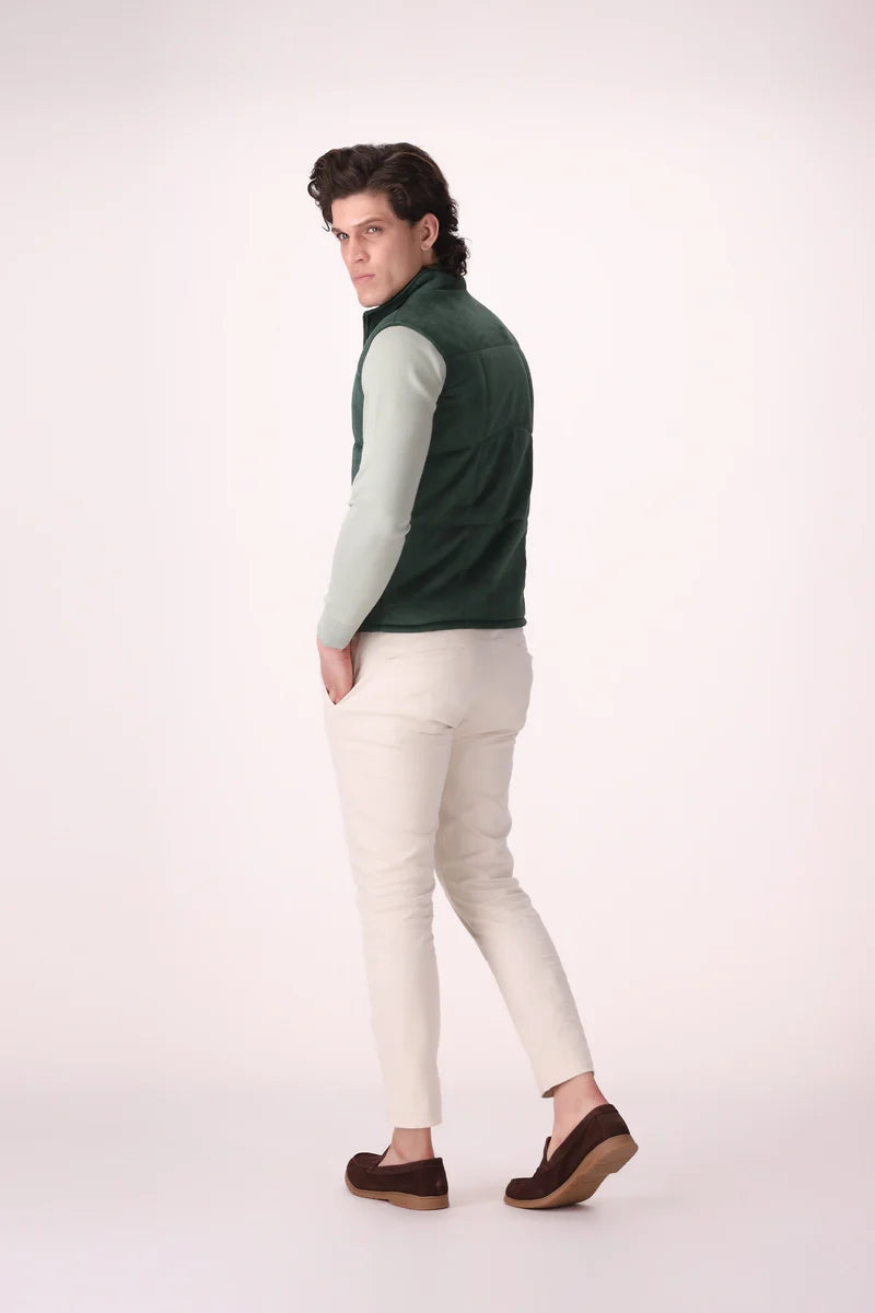 Quilted Suede Gilet