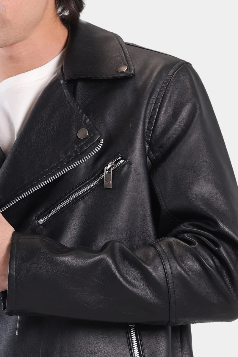 Faux Leather Biker Jacket
