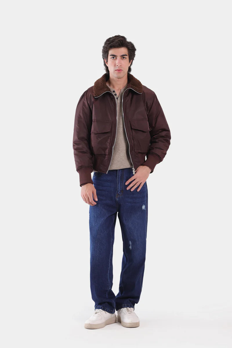 Cropped Bomber Jacket