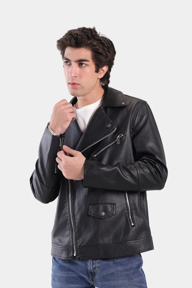 Faux Leather Biker Jacket