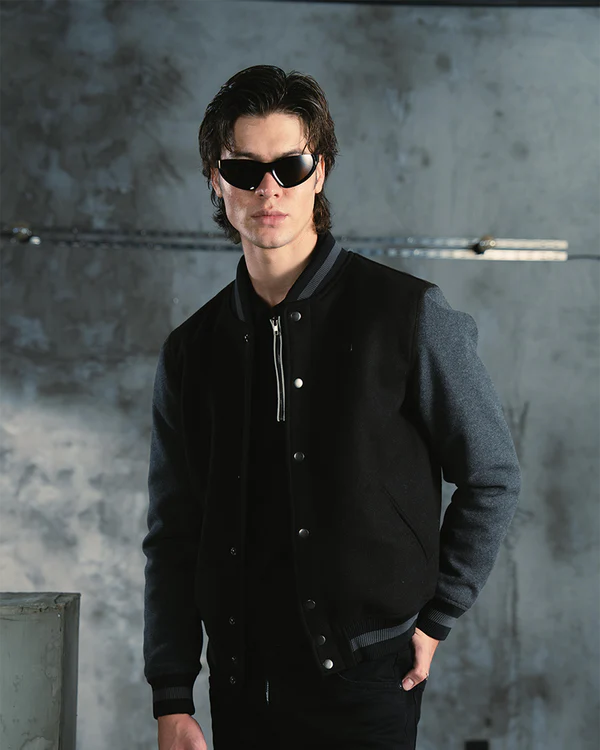 Varsity bomber jacket