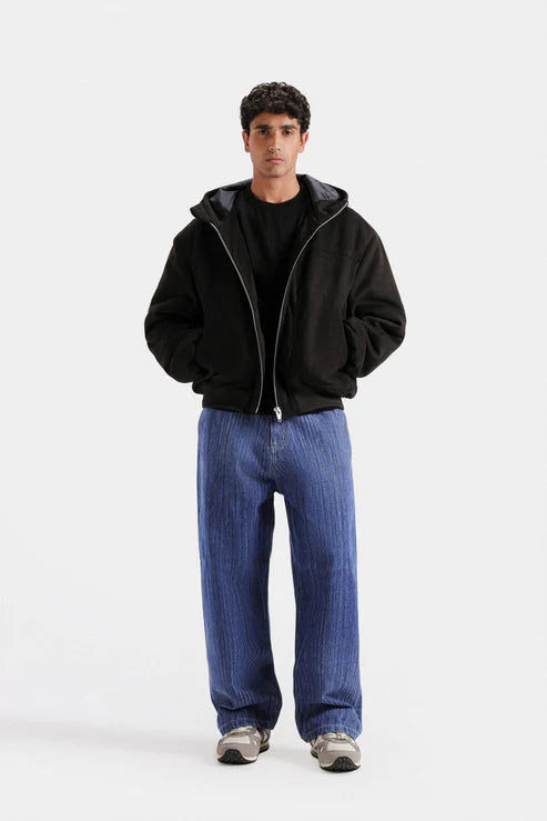 Suede Jacket with Hood