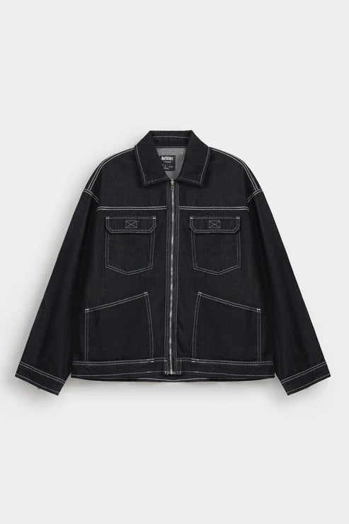 Denim Jacket With Stitching Detail