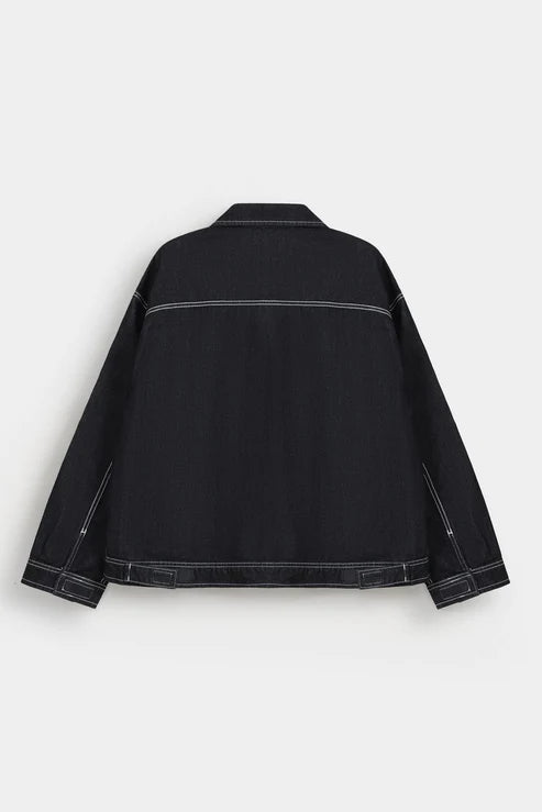 Denim Jacket With Stitching Detail
