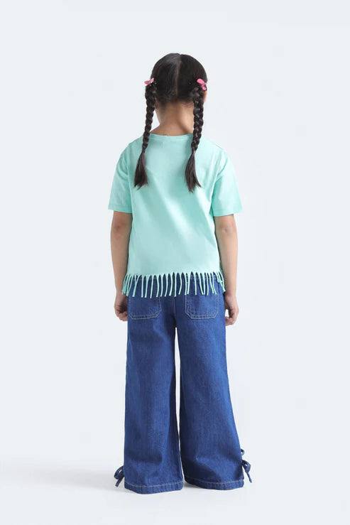 Cropped Graphic T-Shirt  Relaxed Fit