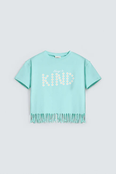 Cropped Graphic T-Shirt  Relaxed Fit