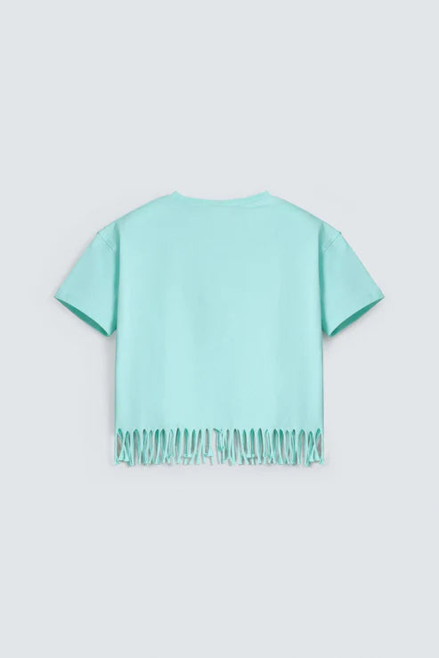 Cropped Graphic T-Shirt  Relaxed Fit