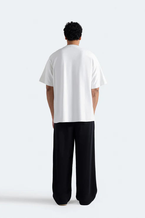 Slogan Print Trousers  Baggy Fit