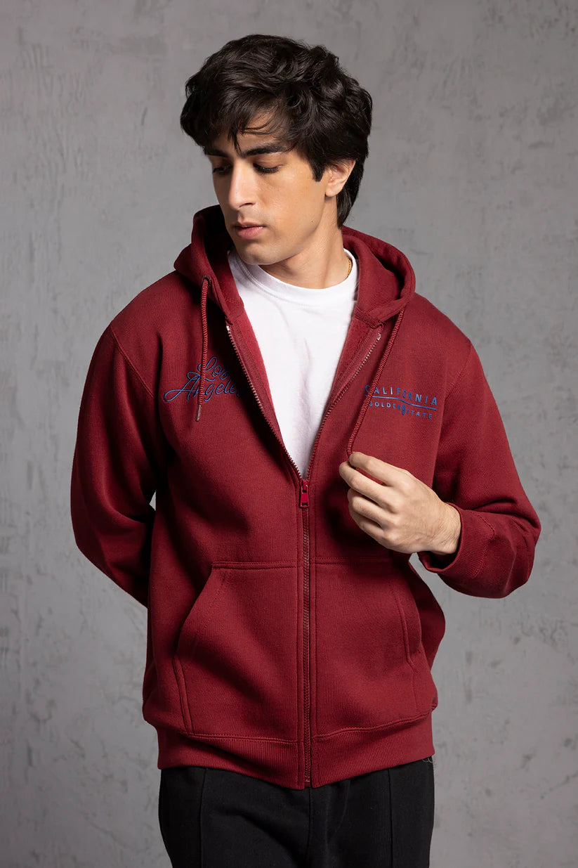 Graphic Zipper Hoodie - 5021