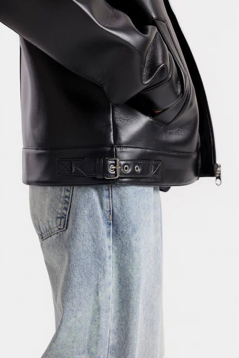 faux Leather Biker Jacket