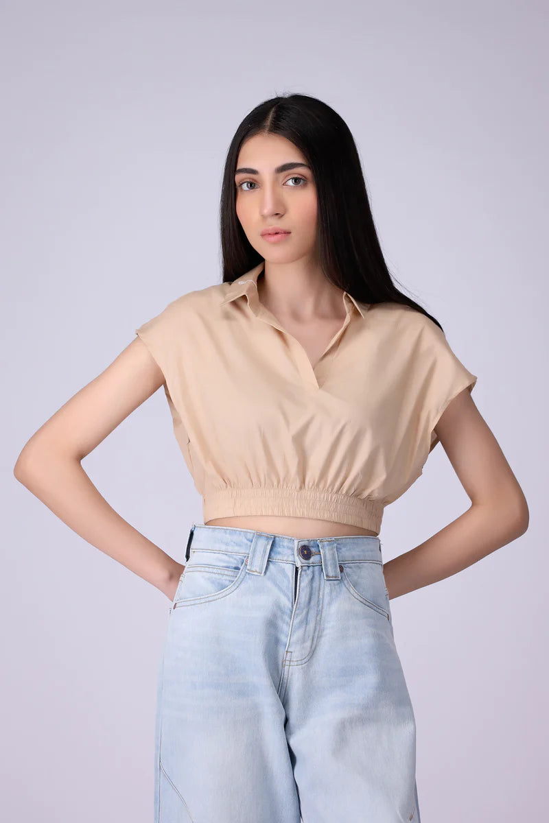 Cropped Ribbed Top
