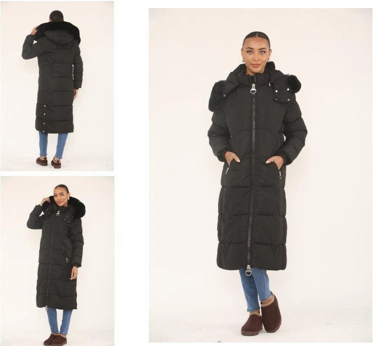 Ladies Padded Puffer Coats Longline & Mid Thigh Womens Quilted Winter Jackets
